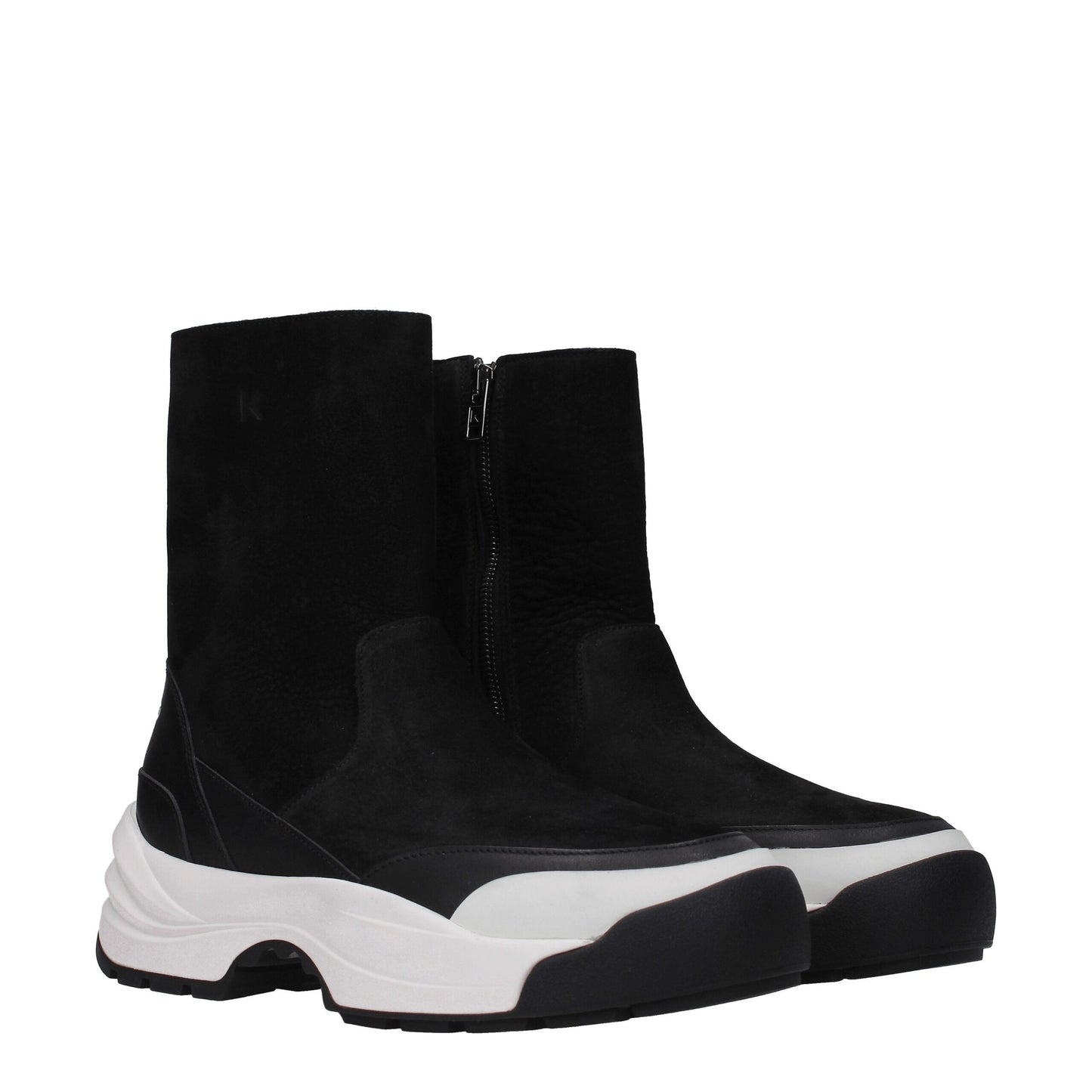 Kenzo Schwarze Lederstiefeletten
