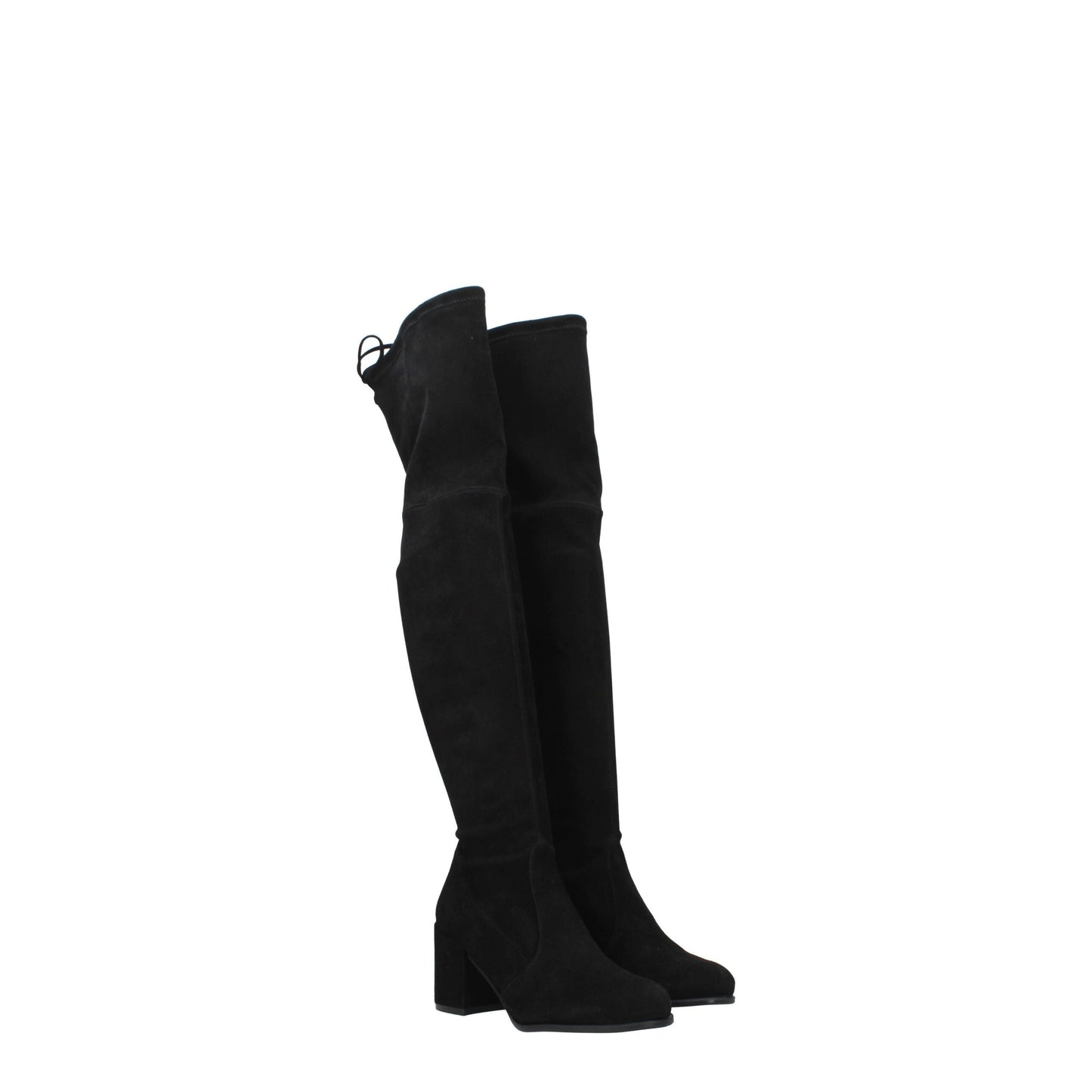 Stuart Weitzman Schwarzes Leder Over The Knee