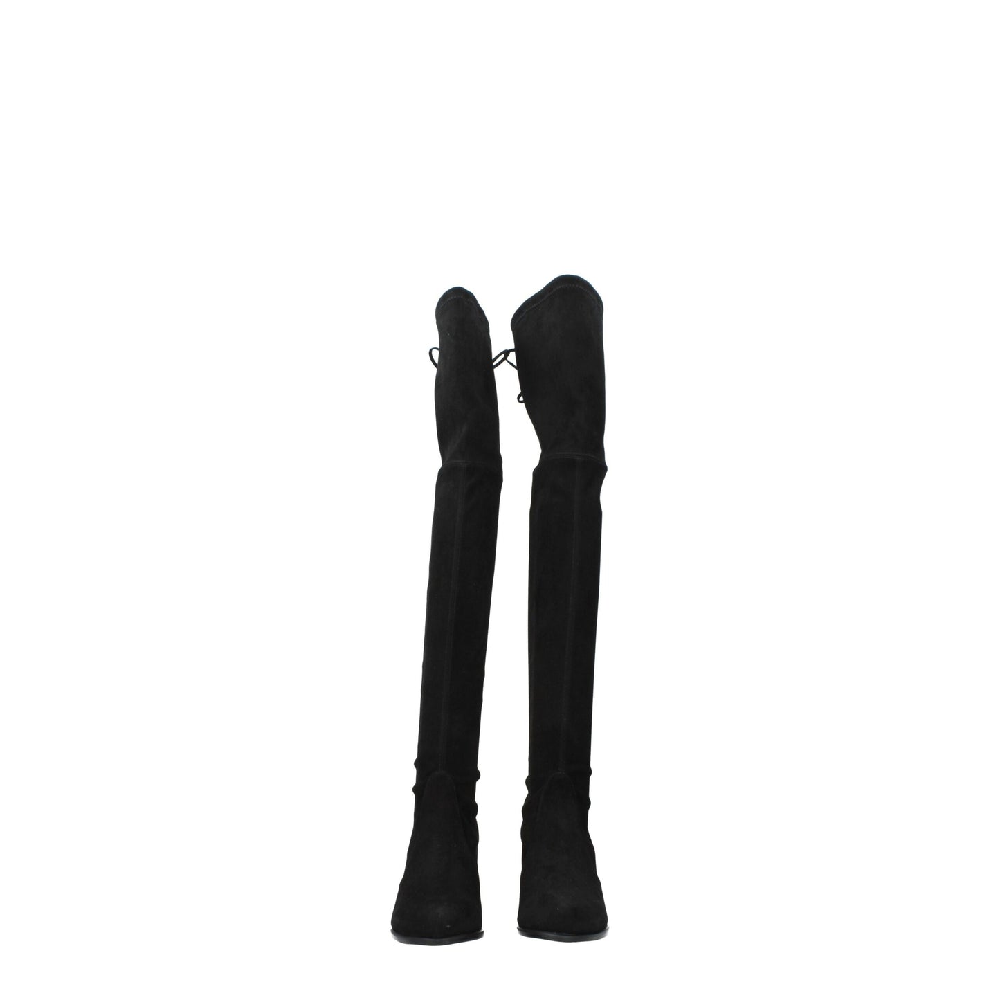 Stuart Weitzman Schwarzes Leder Over The Knee