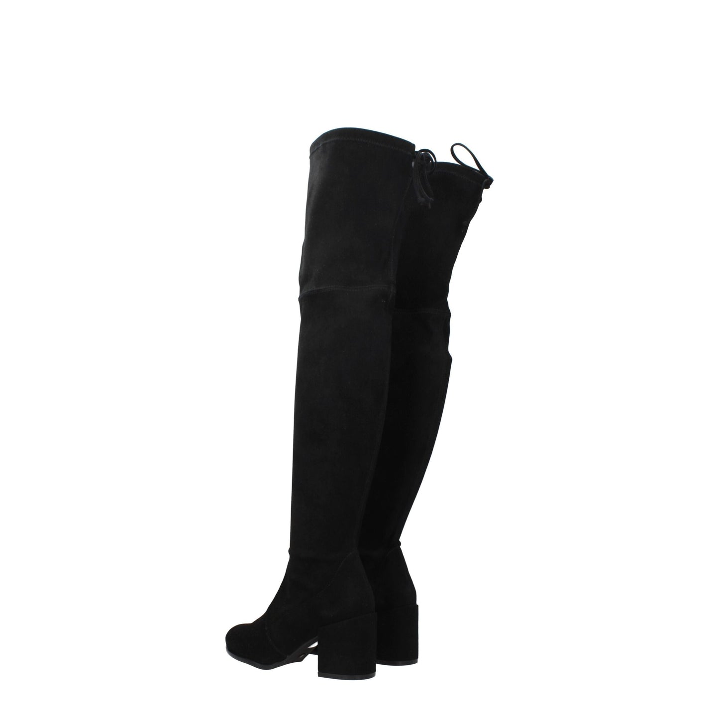 Stuart Weitzman Schwarzes Leder Over The Knee