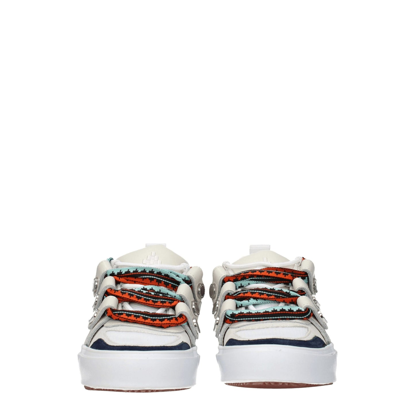 Marcelo Burlon Beigefarbene Leder-Sneaker mit niedrigem Schaft