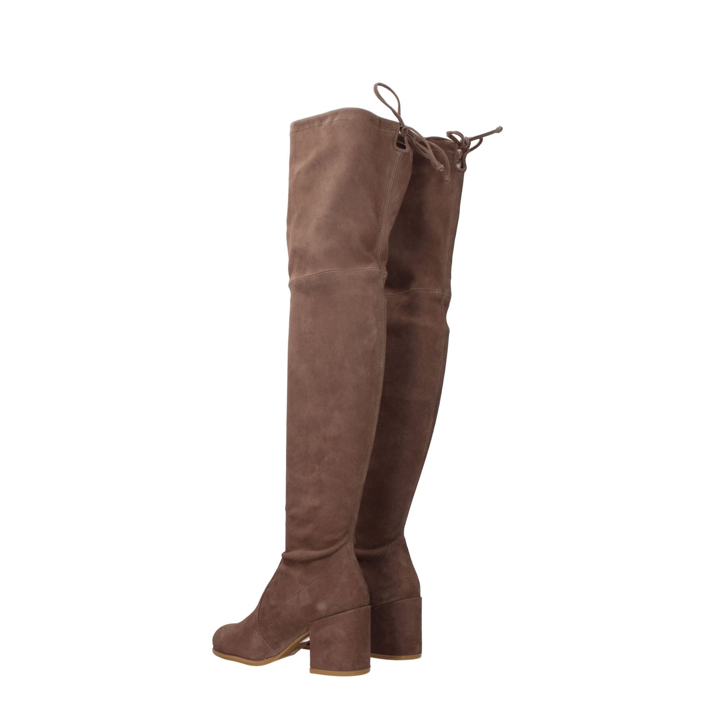 Stuart Weitzman Beige Leder Over The Knee