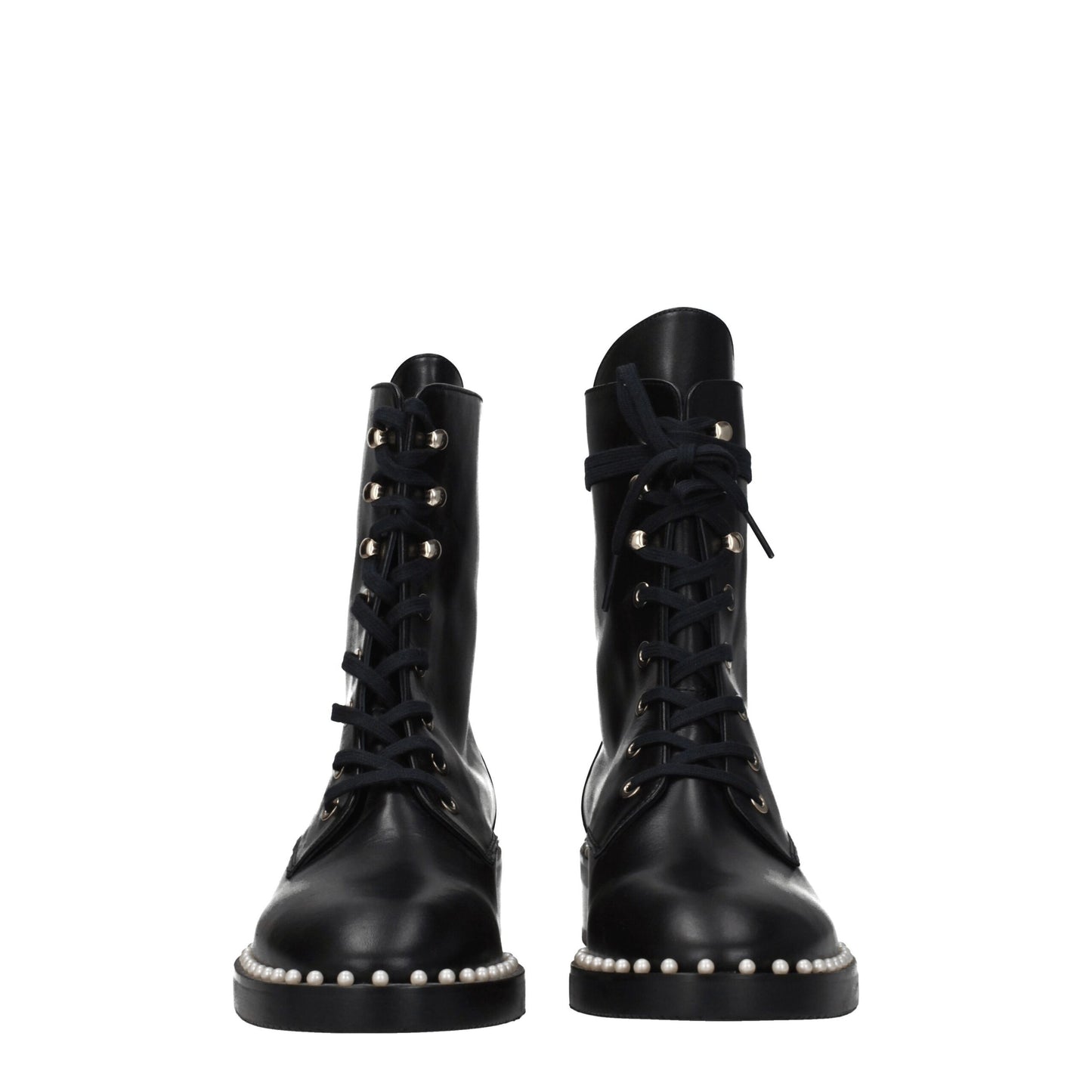 Stuart Weitzman Schwarze Lederstiefeletten