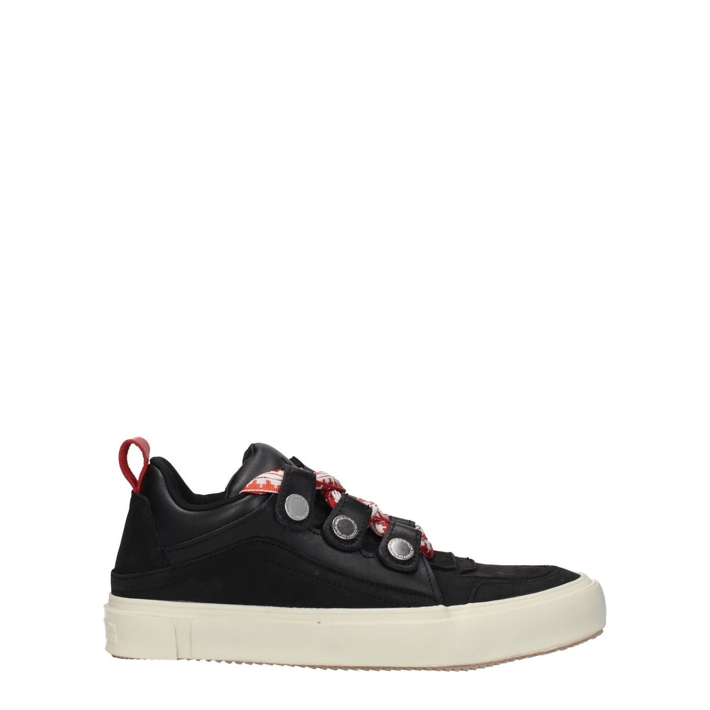 Marcelo Burlon Schwarze Leder-Sneaker mit niedrigem Schaft
