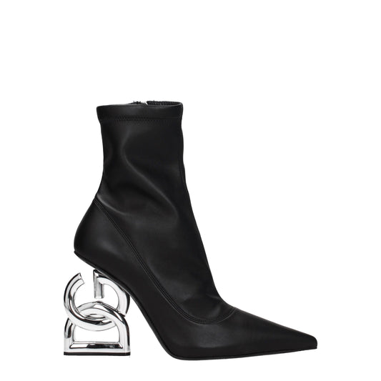 Dolce & Gabbana Schwarze Lederstiefeletten