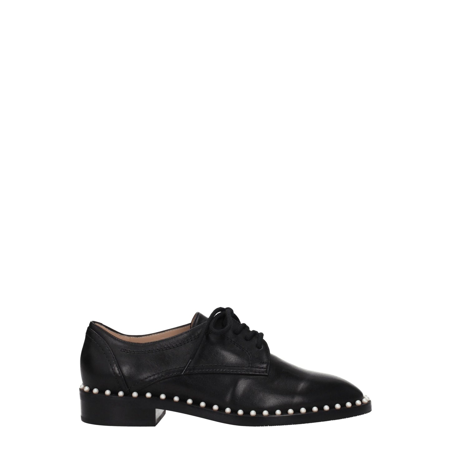 Stuart Weitzman Schwarze Leder Oxfords und Derbies