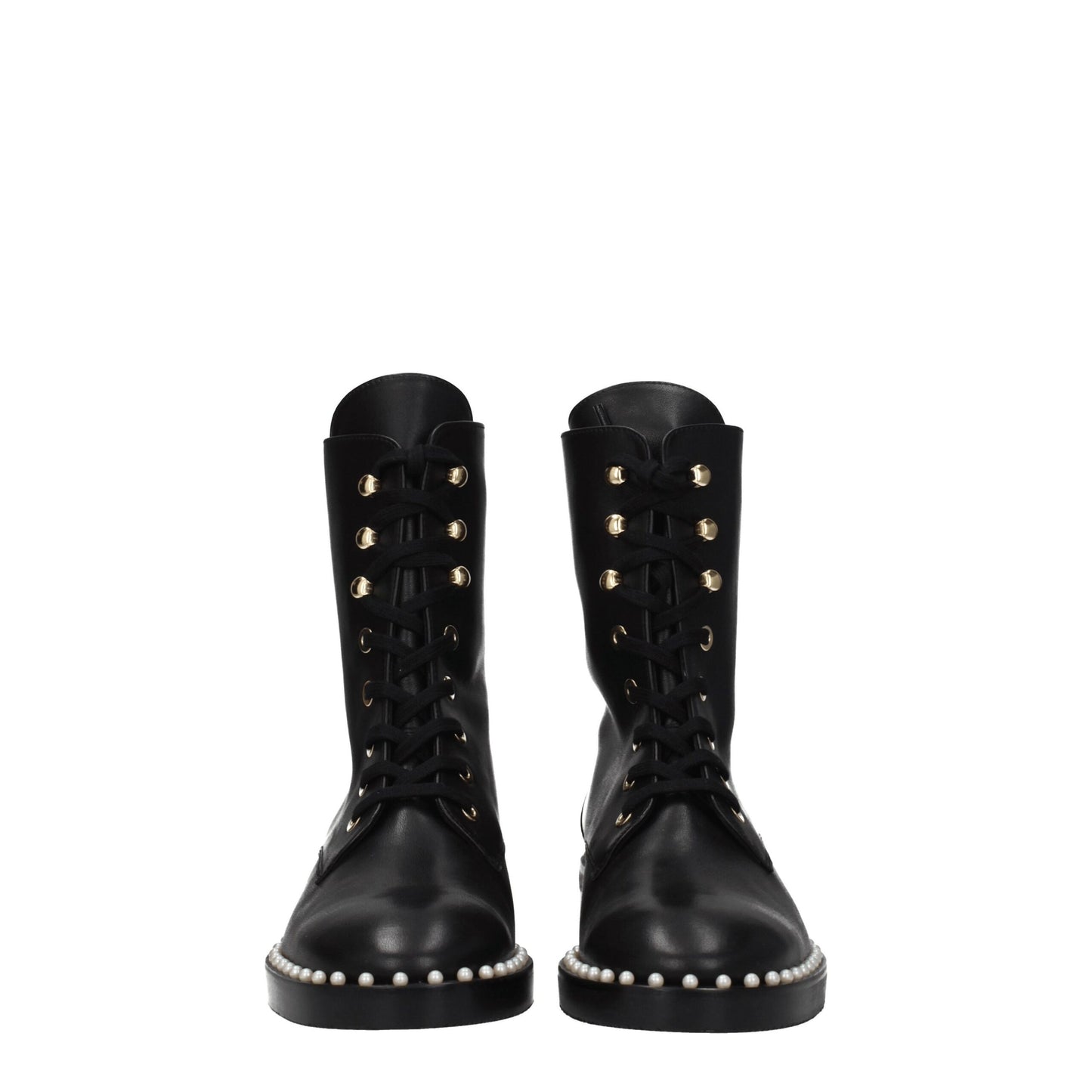 Stuart Weitzman Schwarze Lederstiefeletten