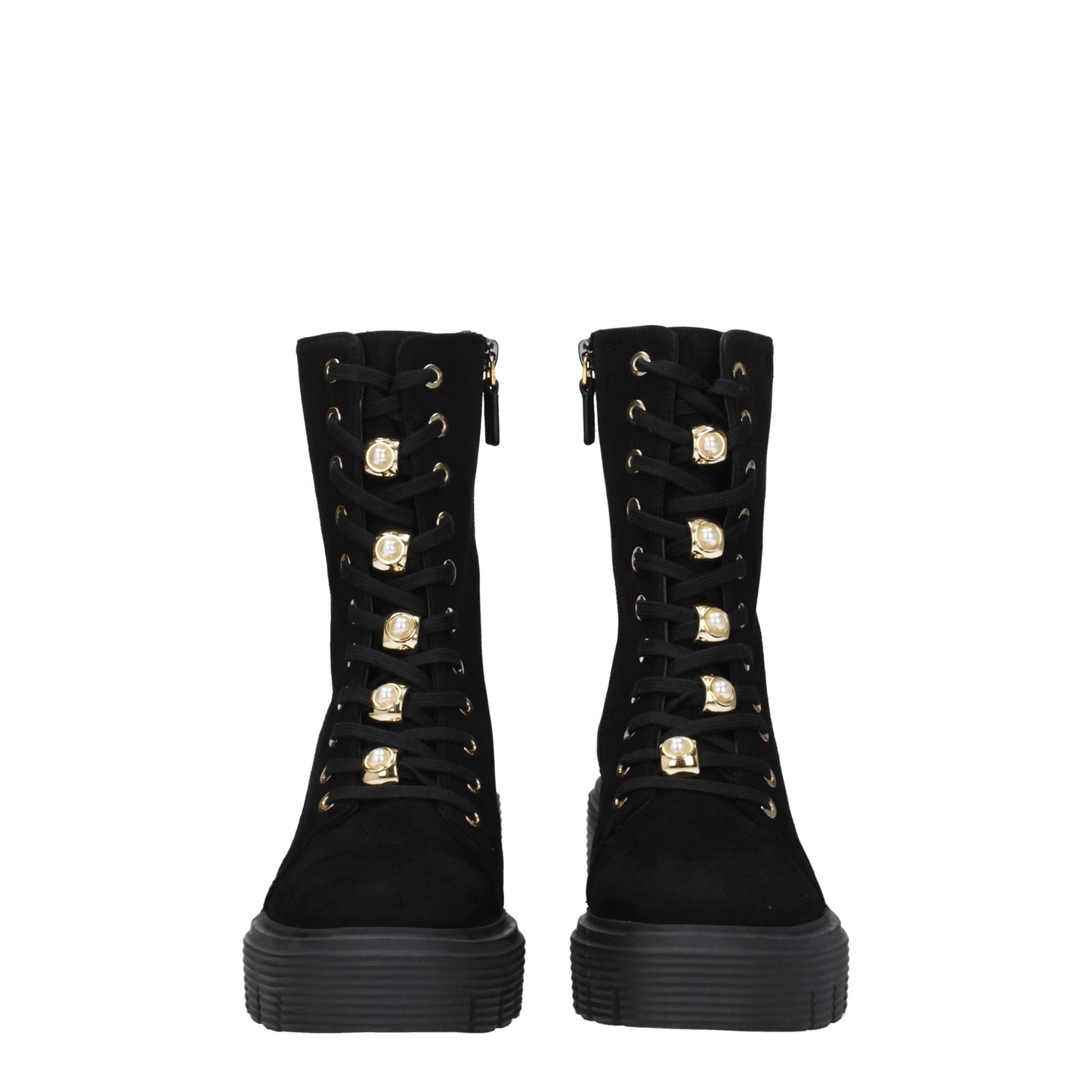 Stuart Weitzman Schwarze Lederstiefeletten