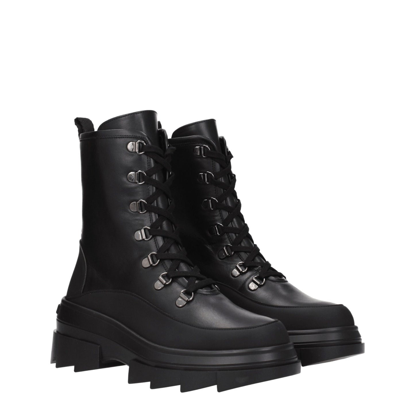 Stuart Weitzman Schwarze Lederstiefeletten