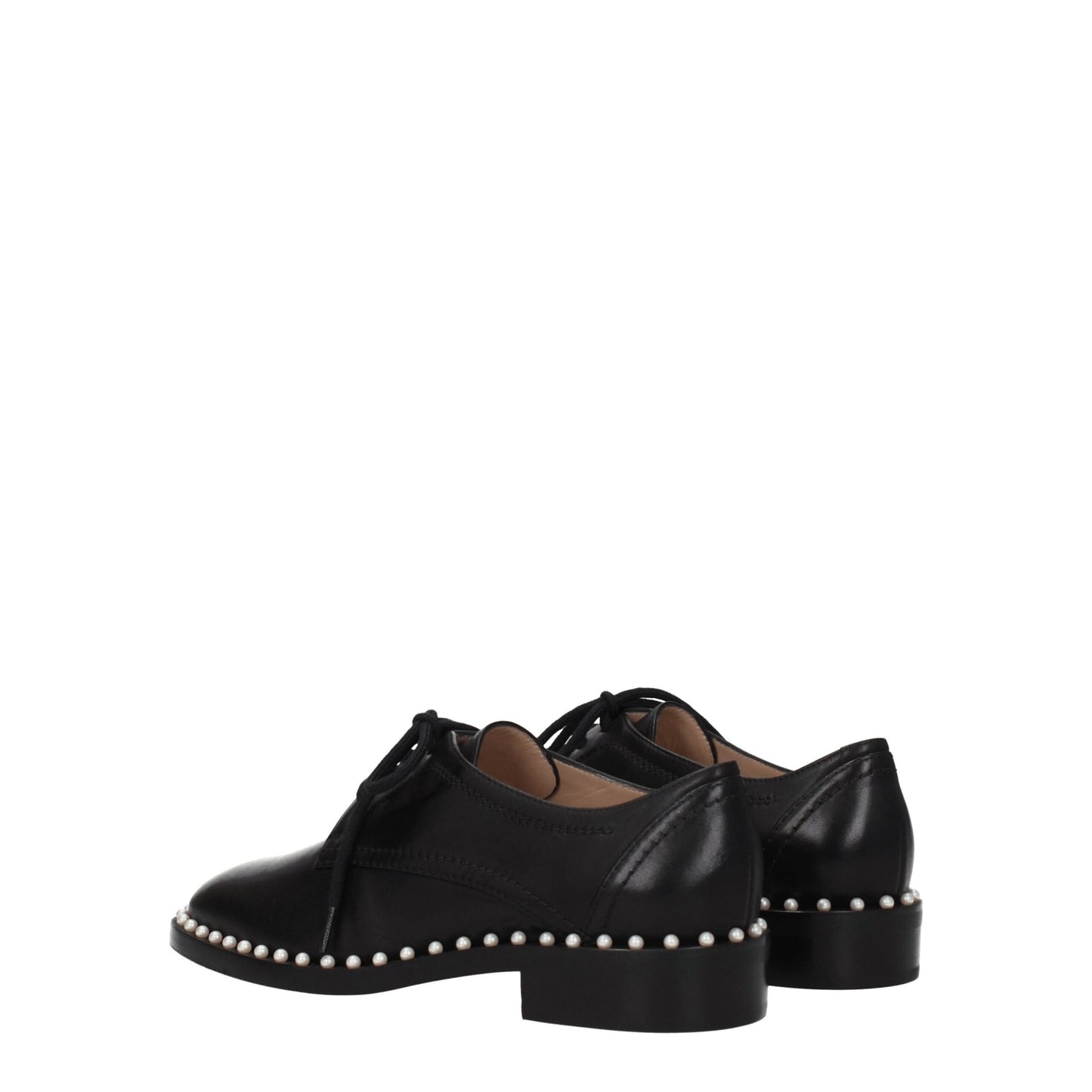 Stuart Weitzman Schwarze Leder Oxfords und Derbies