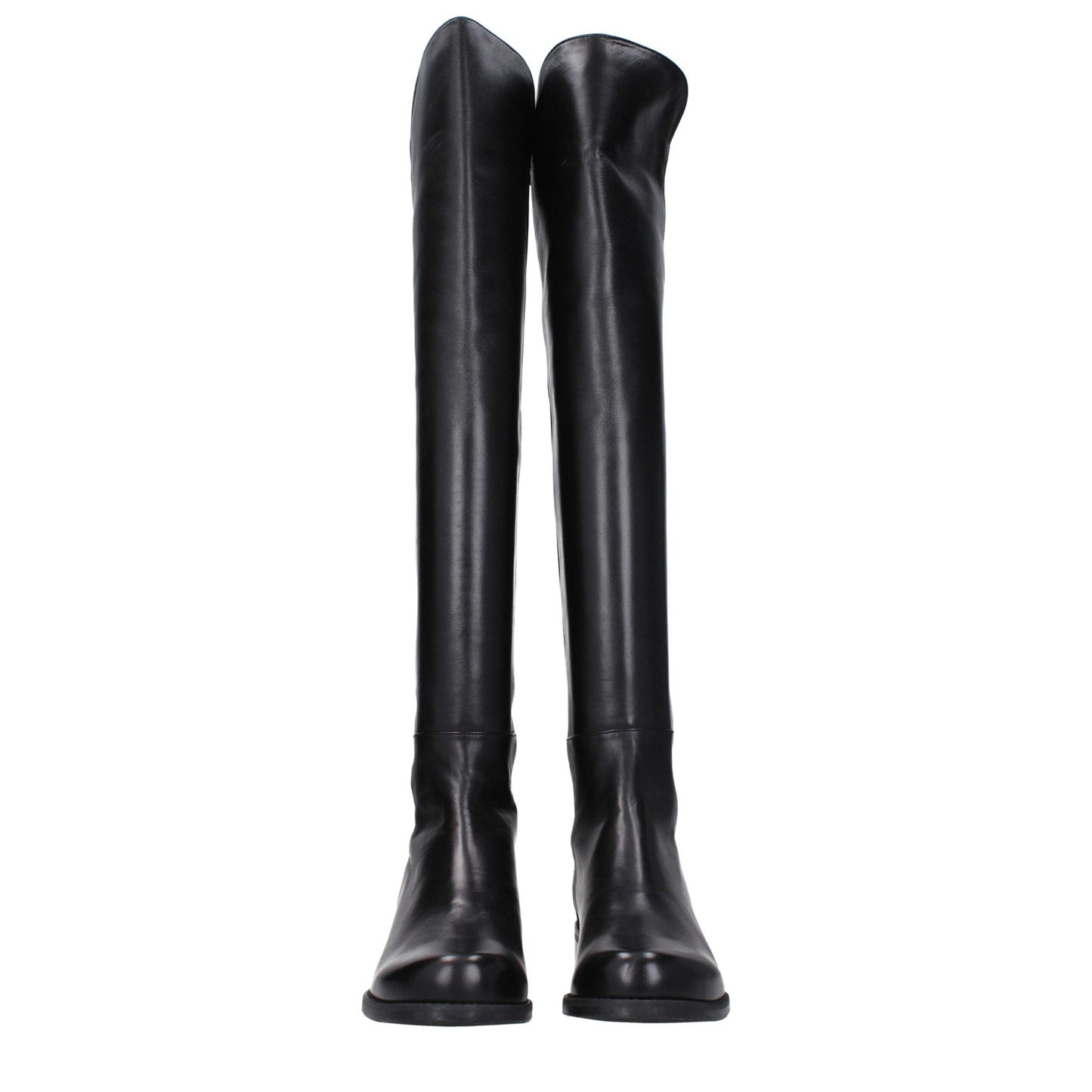 Stuart Weitzman Schwarzes Leder Over The Knee