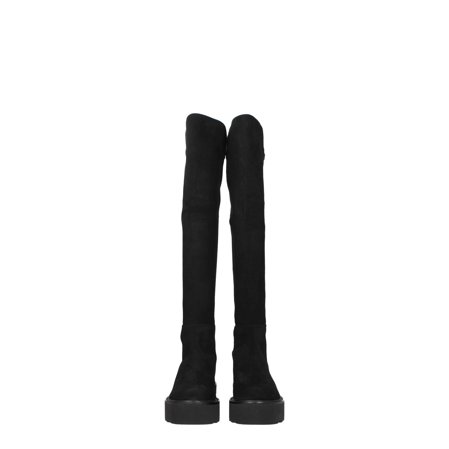 Stuart Weitzman Schwarzes Leder Over The Knee