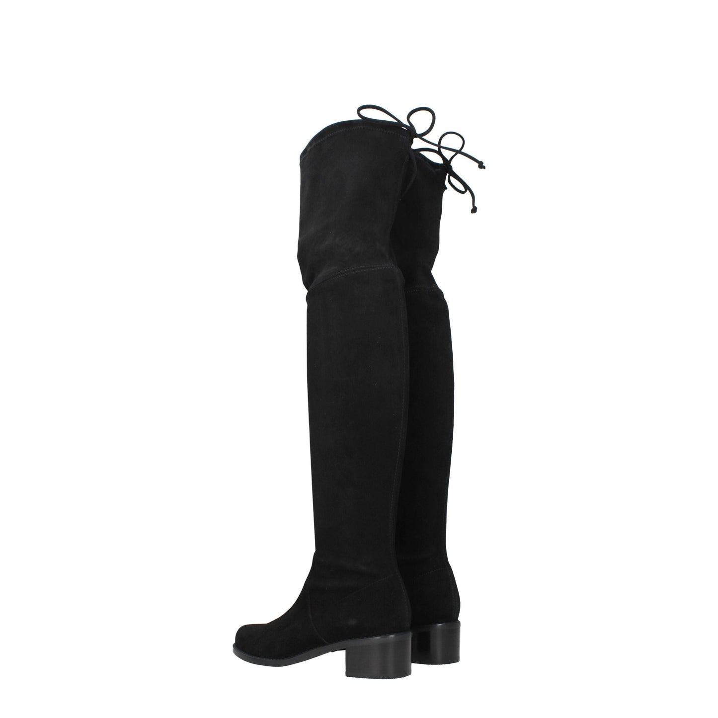 Stuart Weitzman Schwarzes Leder Over The Knee