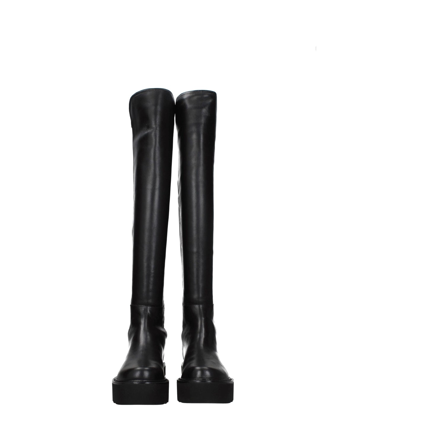 Stuart Weitzman Schwarzes Leder Over The Knee