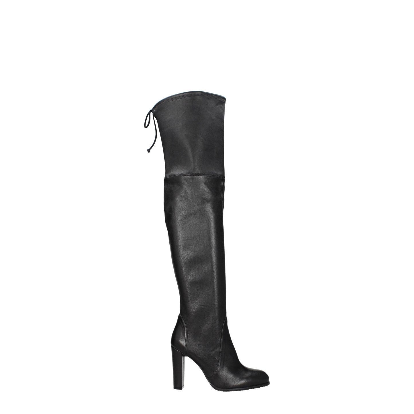 Stuart Weitzman Schwarzes Leder Over The Knee