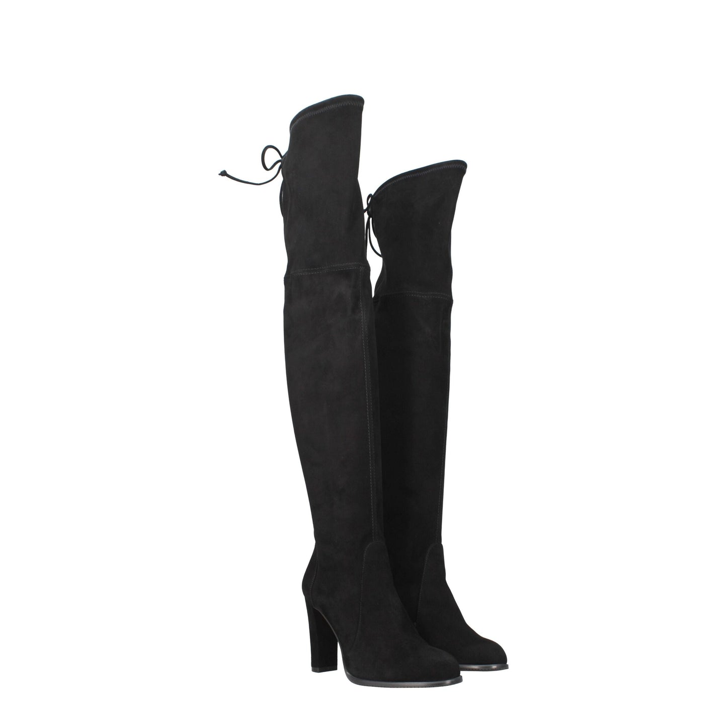 Stuart Weitzman Schwarzes Leder Over The Knee