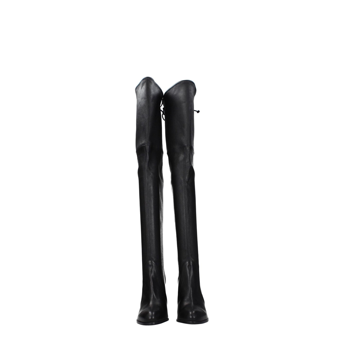 Stuart Weitzman Schwarzes Leder Over The Knee