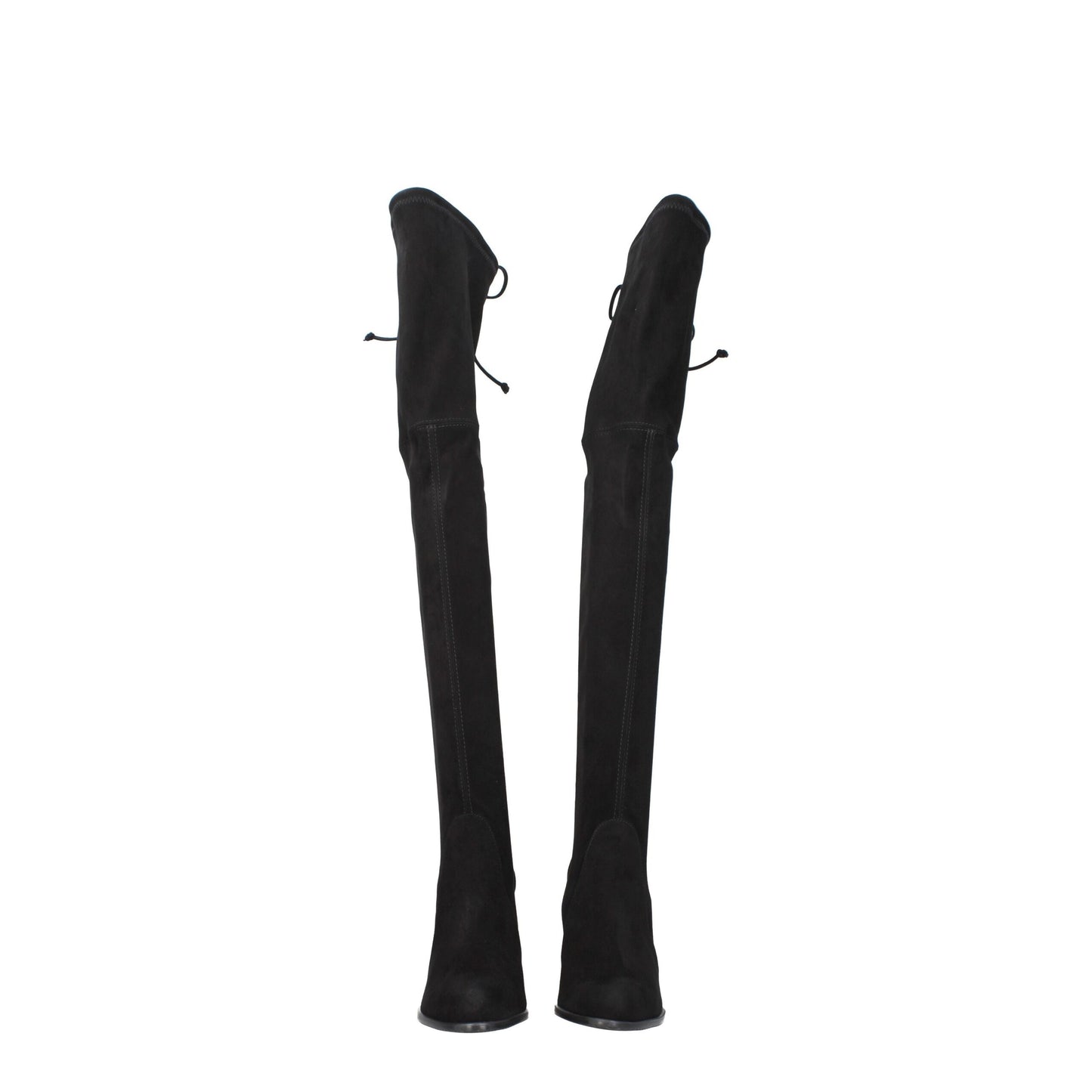 Stuart Weitzman Schwarzes Leder Over The Knee