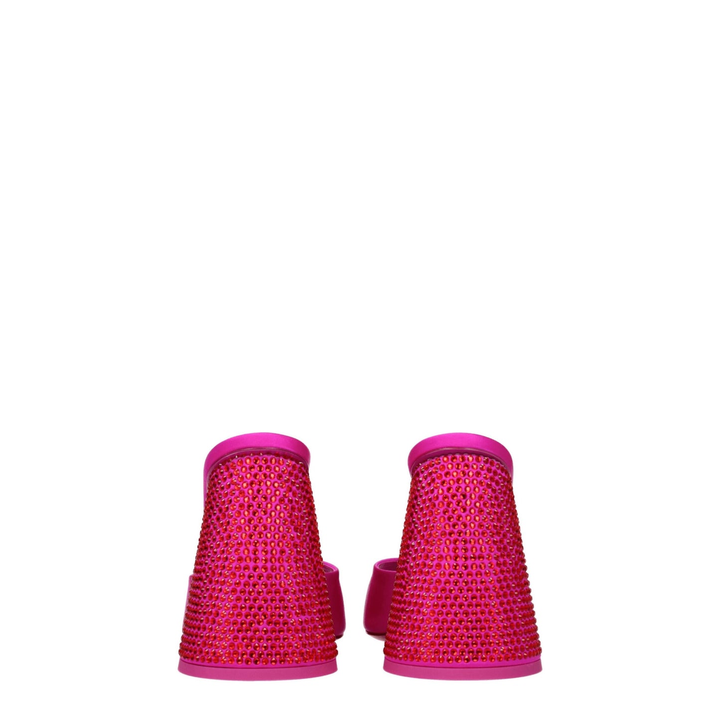 The Attico Satin-Sandalen mit Plateauabsatz in Rosa