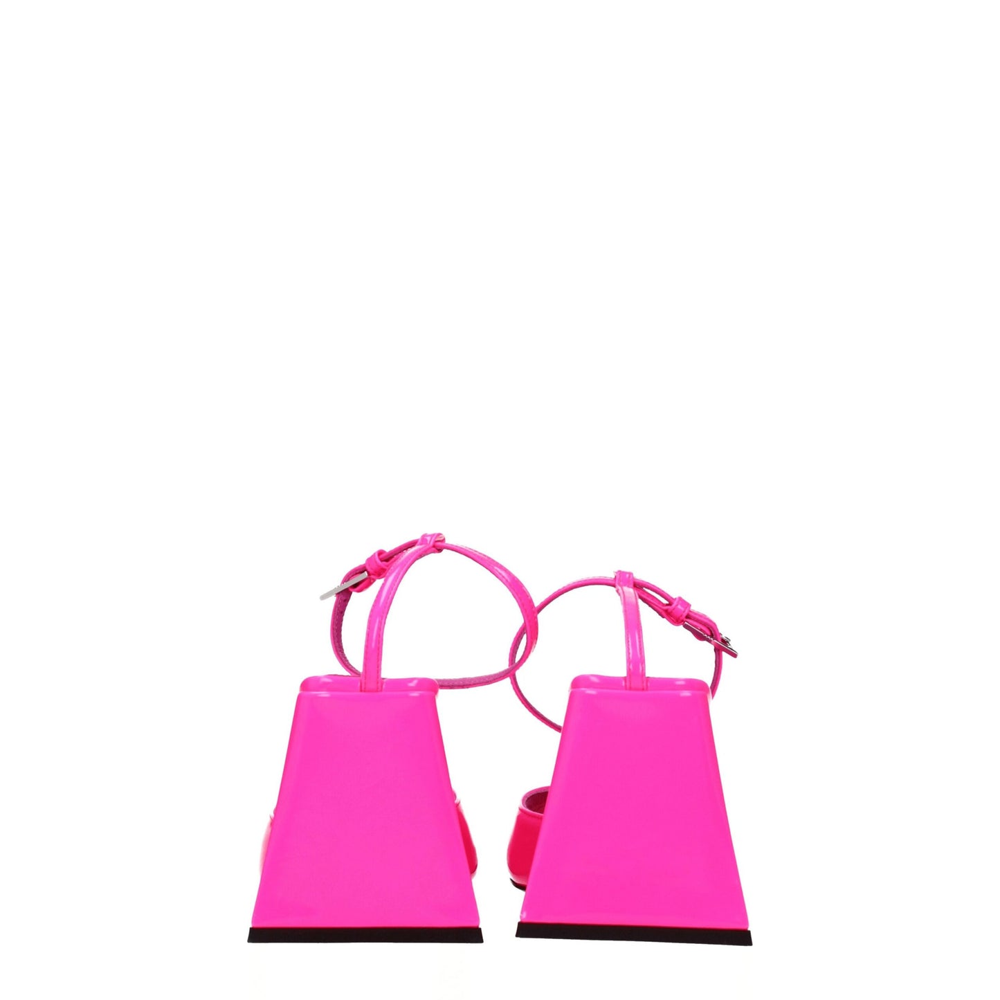 The Attico Pinke Leder-Stilettosandalen