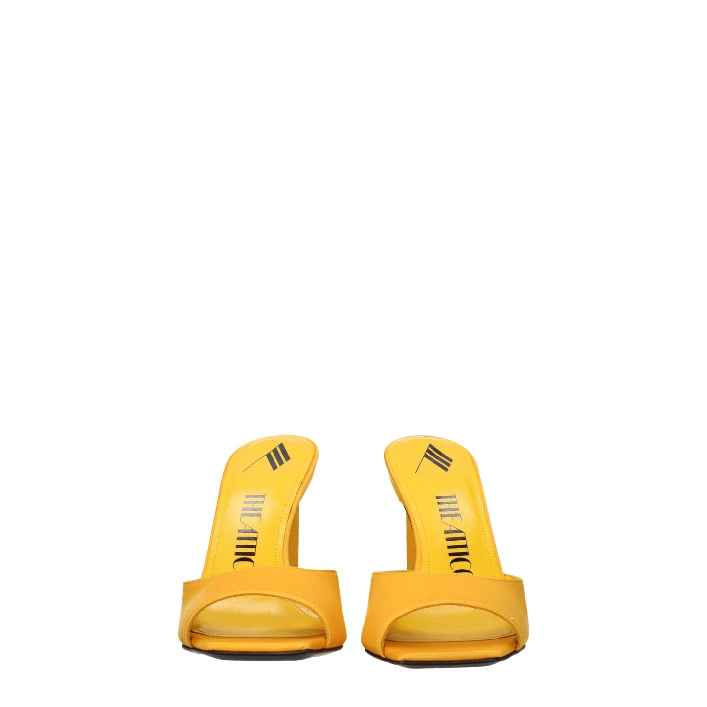 The Attico Sandaletten mit Stiletto-Absatz aus Satin in Orange