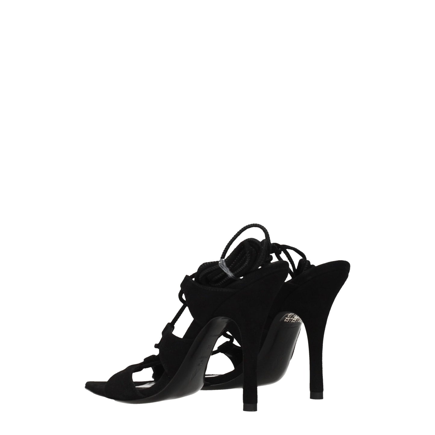 The Attico Schwarze Leder-Stilettosandalen