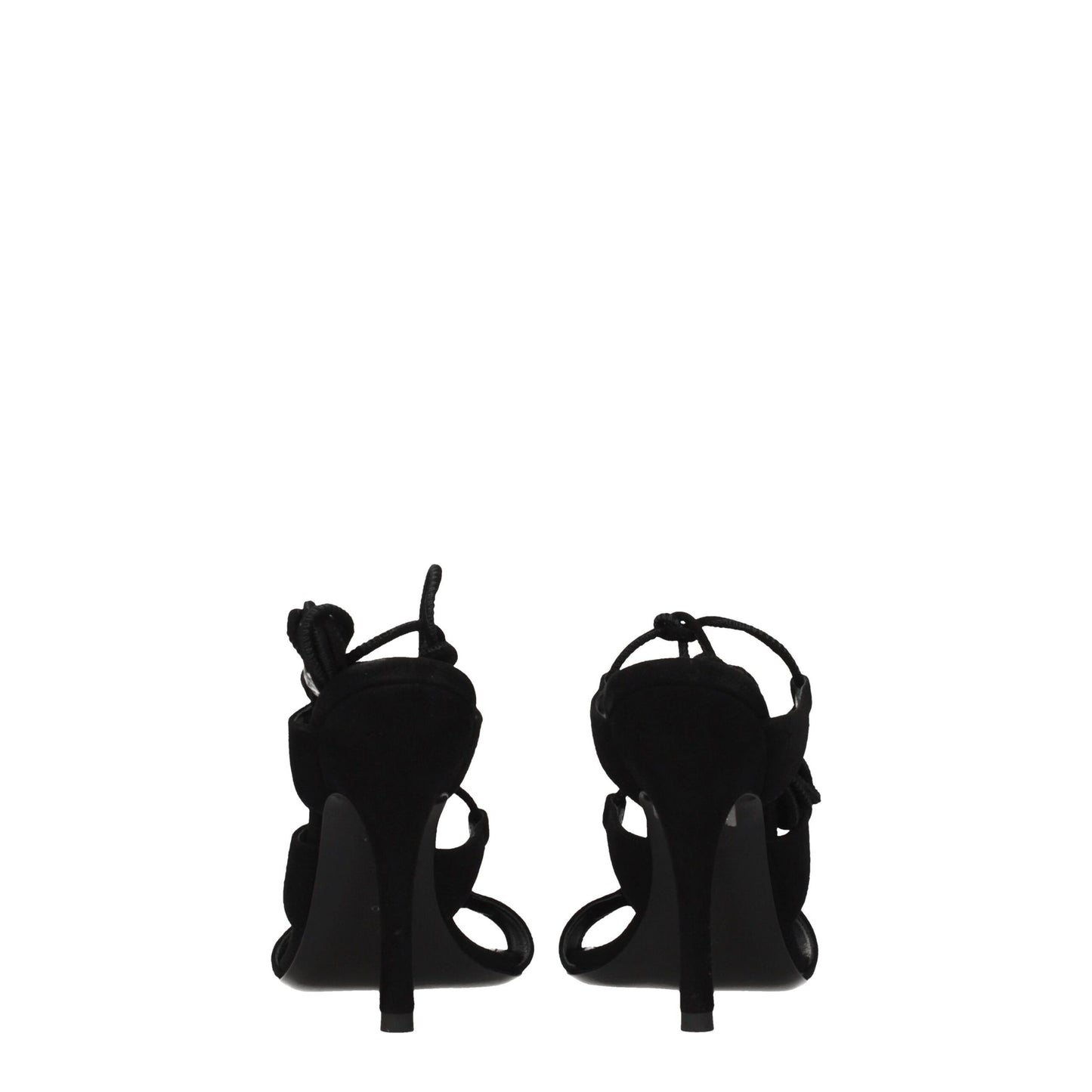 The Attico Schwarze Leder-Stilettosandalen