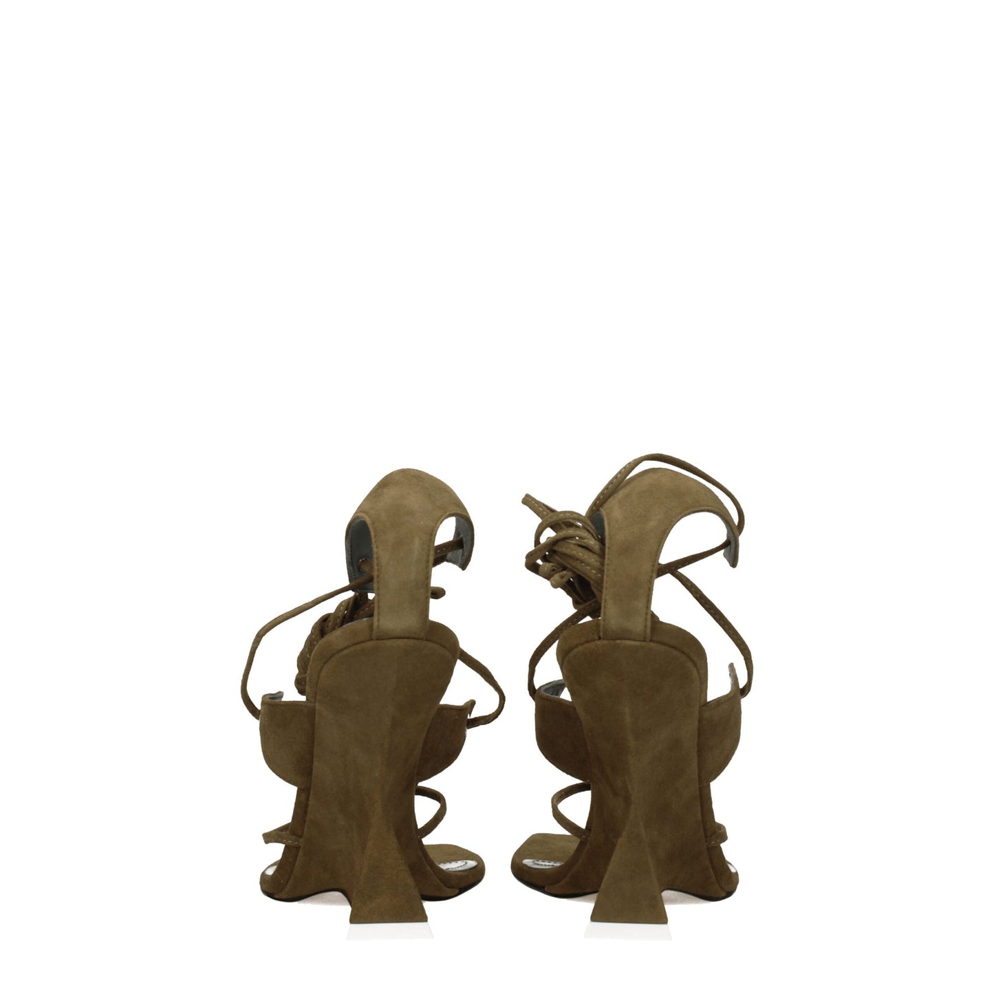 The Attico Grüne Flip-Flop-Sandalen aus Leder