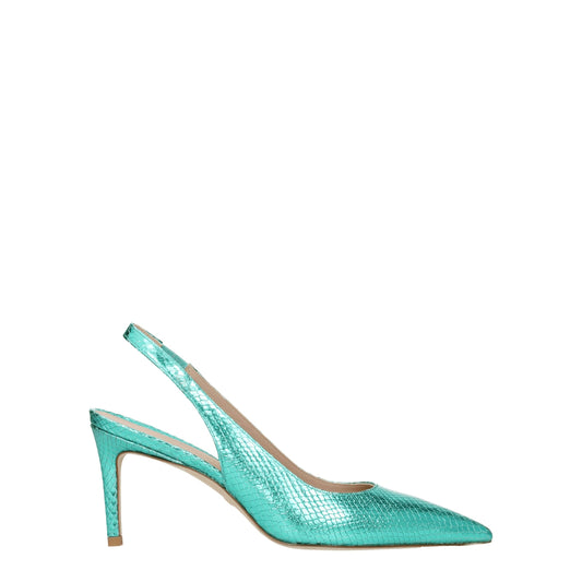 Stuart Weitzman Grüne Leder High Heel Pumps