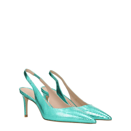 Stuart Weitzman Grüne Leder High Heel Pumps