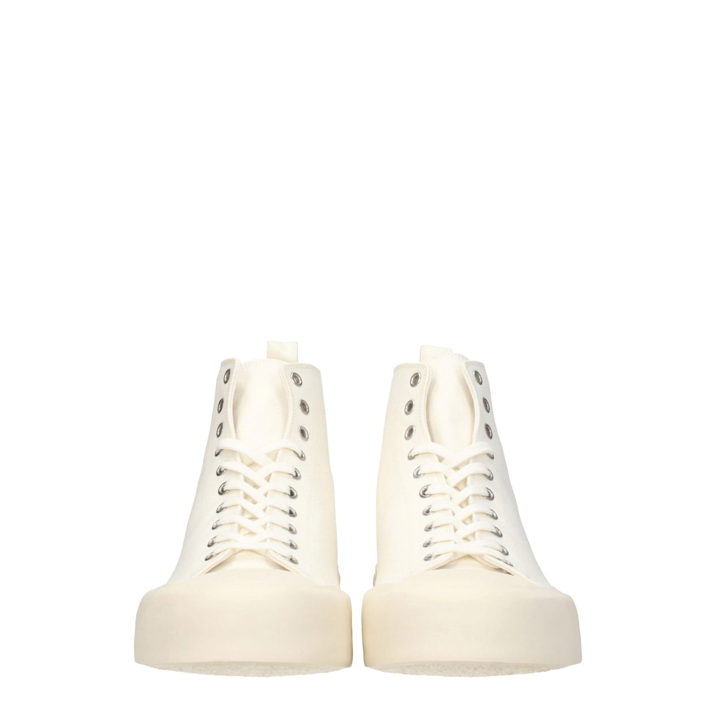 Jil Sander Beigefarbene High-Top-Sneaker aus Stoff