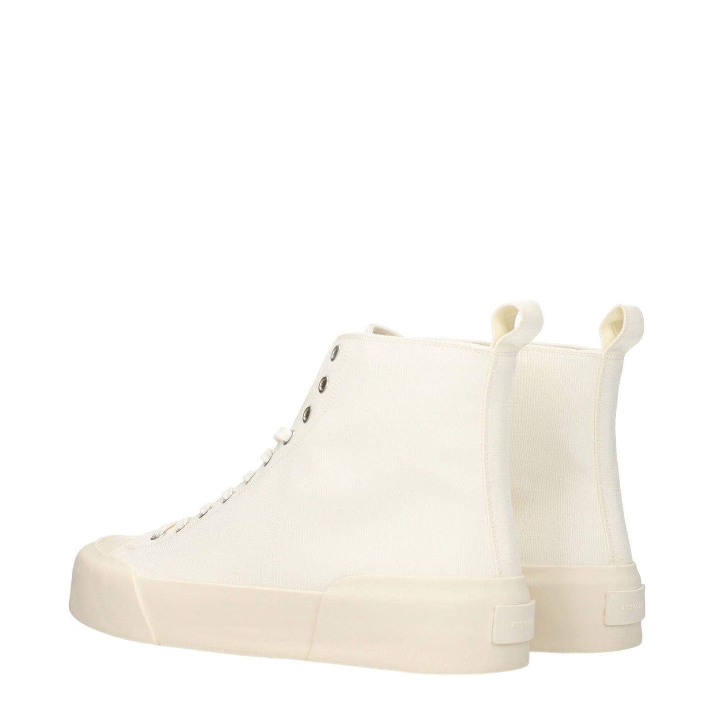 Jil Sander Beigefarbene High-Top-Sneaker aus Stoff
