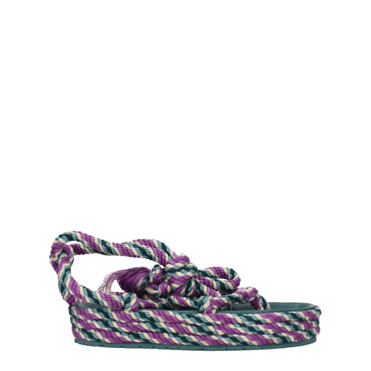 Isabel Marant Flache Sandalen aus Multicolor-Stoff