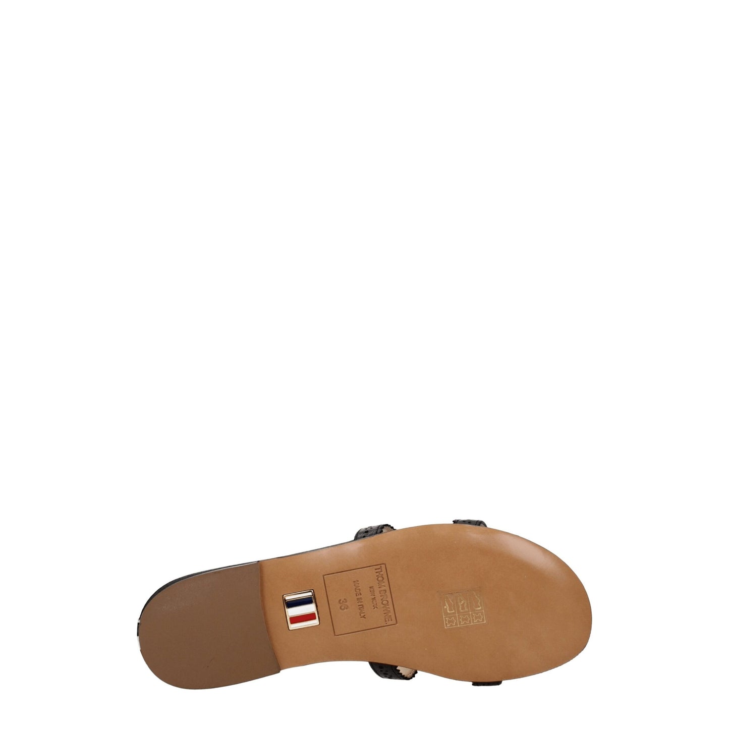 Thom Browne Schwarze Leder-Hausschuhe