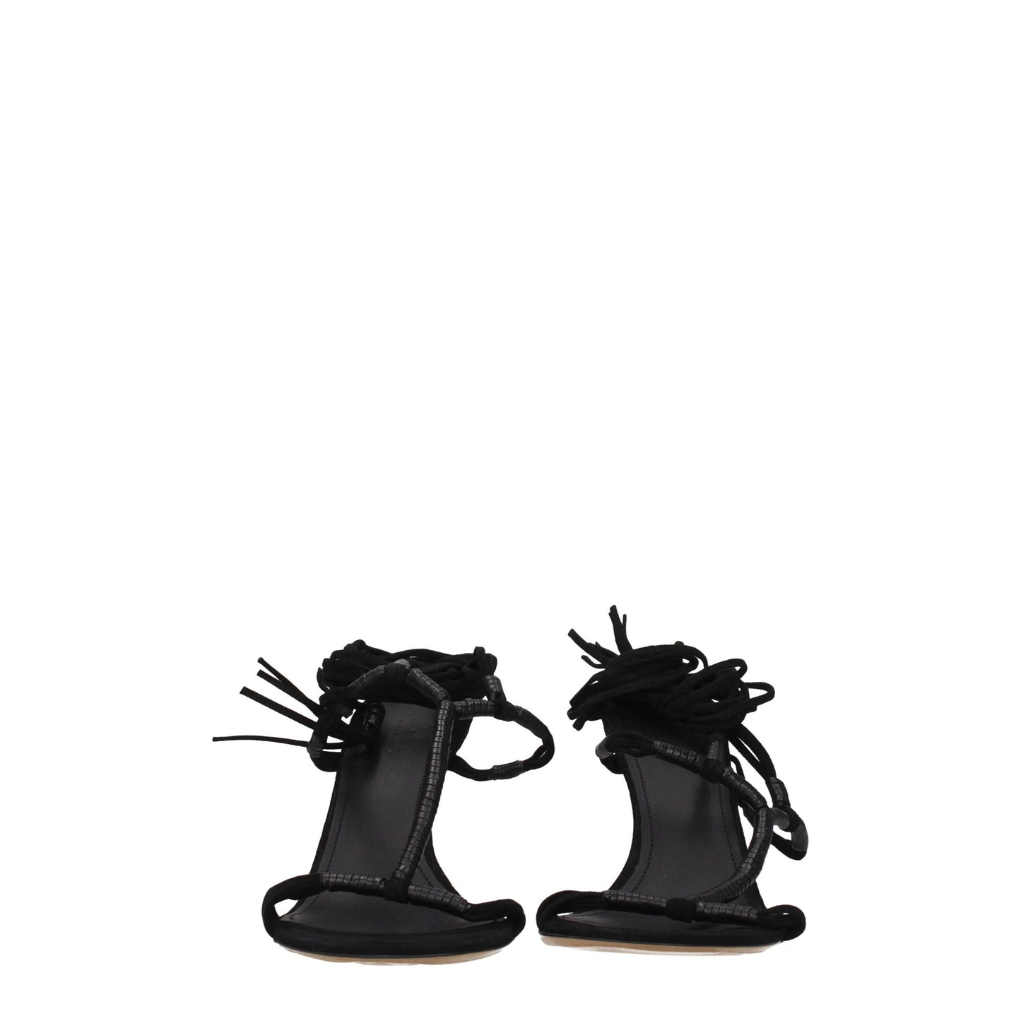 Isabel Marant Schwarze Leder-Stilettosandalen
