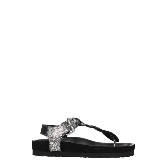 Isabel Marant Schwarze Flip-Flop-Sandalen aus Leder