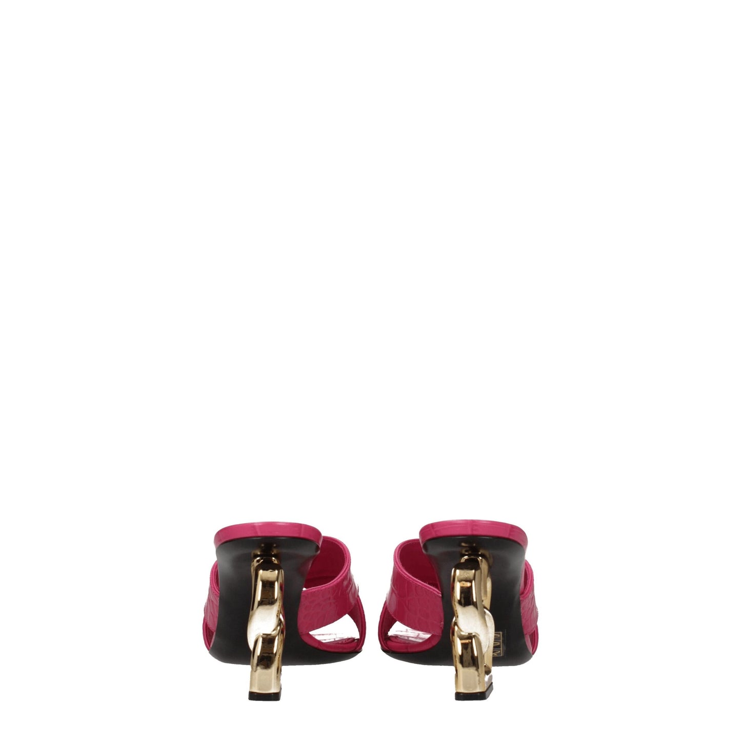 Dolce & Gabbana Rosa Sandalen mit Plateauabsatz aus Leder