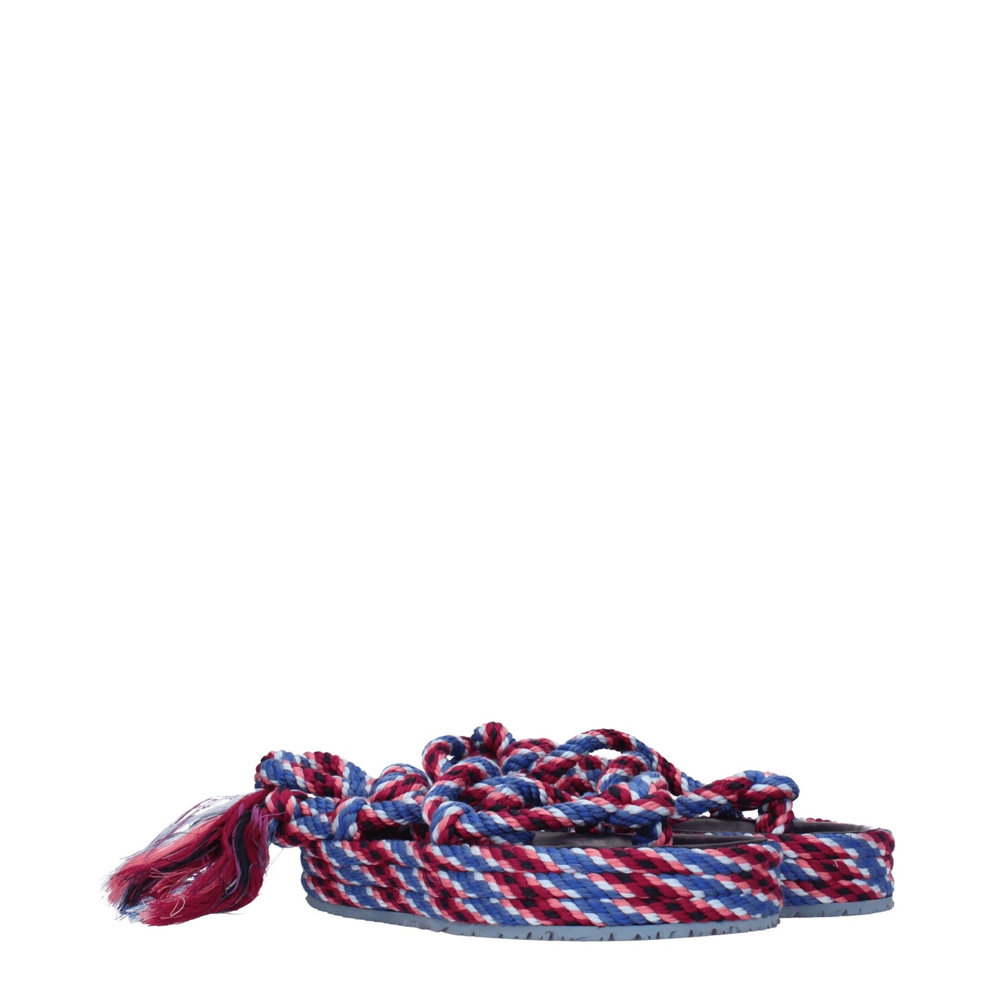 Isabel Marant Flache Sandalen aus blauem Stoff