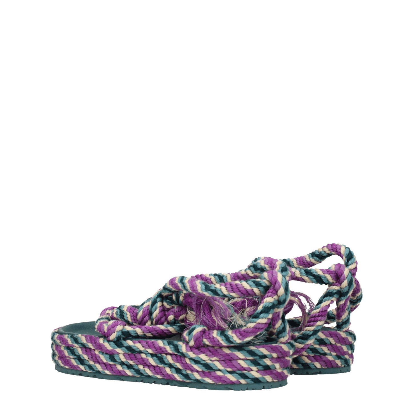 Isabel Marant Flache Sandalen aus Multicolor-Stoff