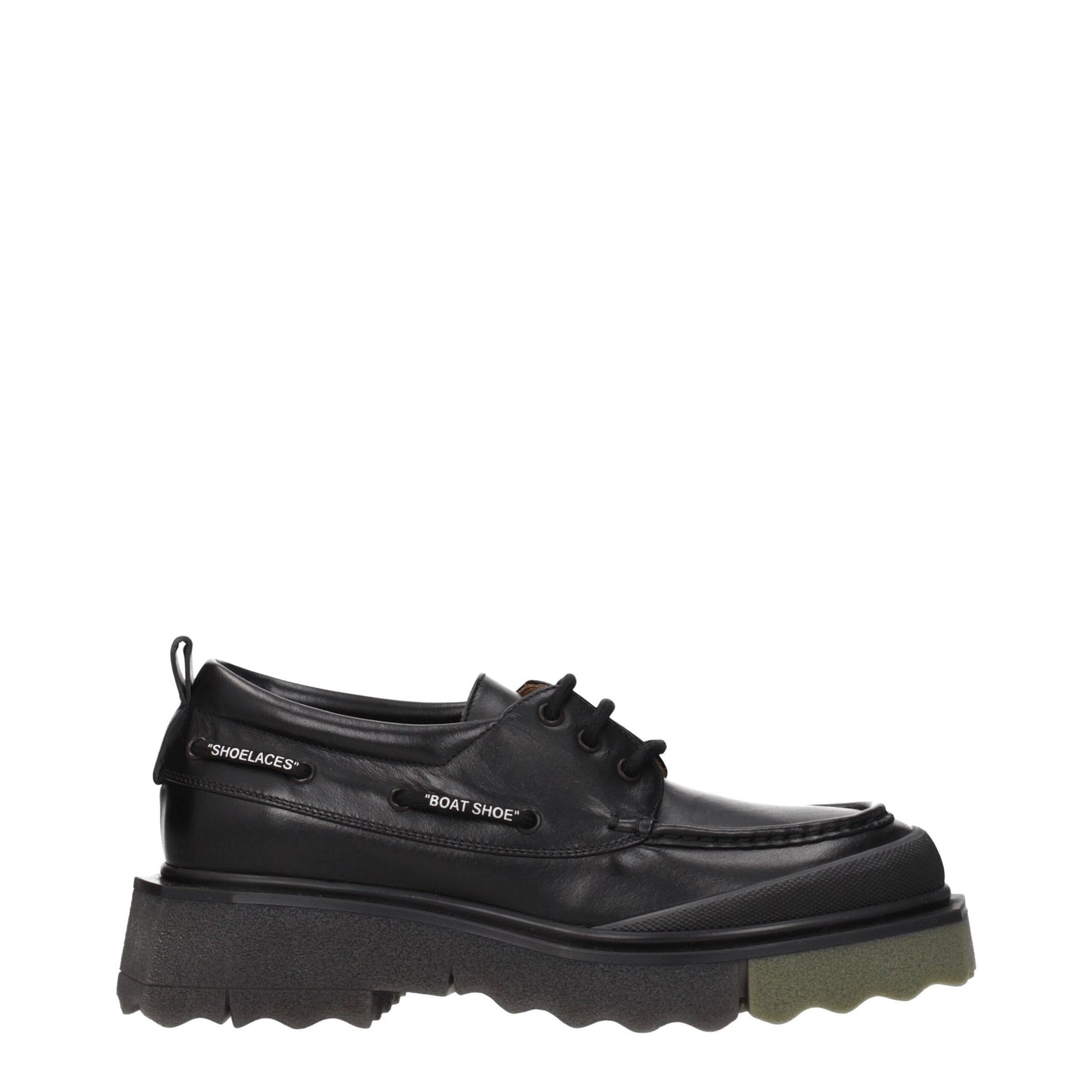 Off-White Schwarze Leder Slipper