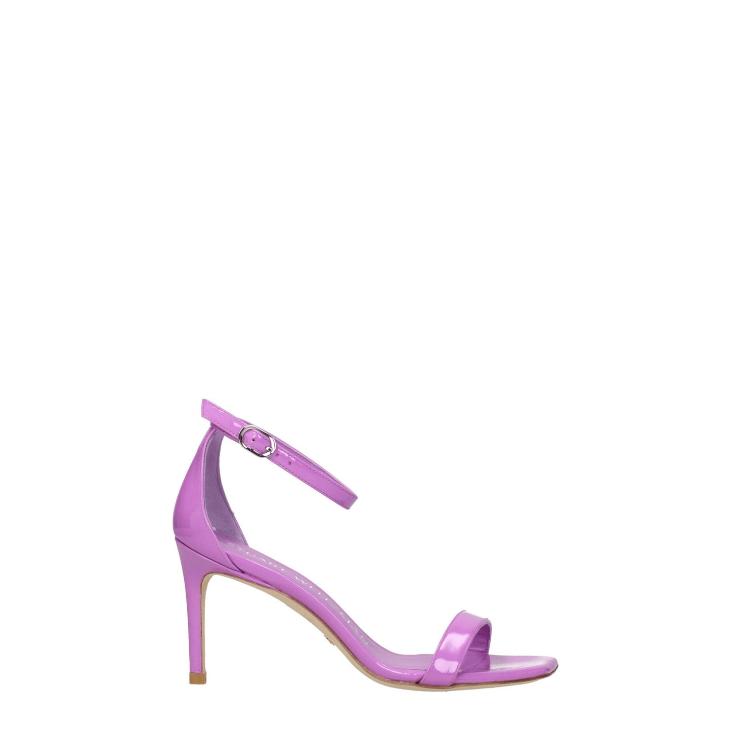 Stuart Weitzman Lila Leder-Stilettos mit Pfennigabsatz