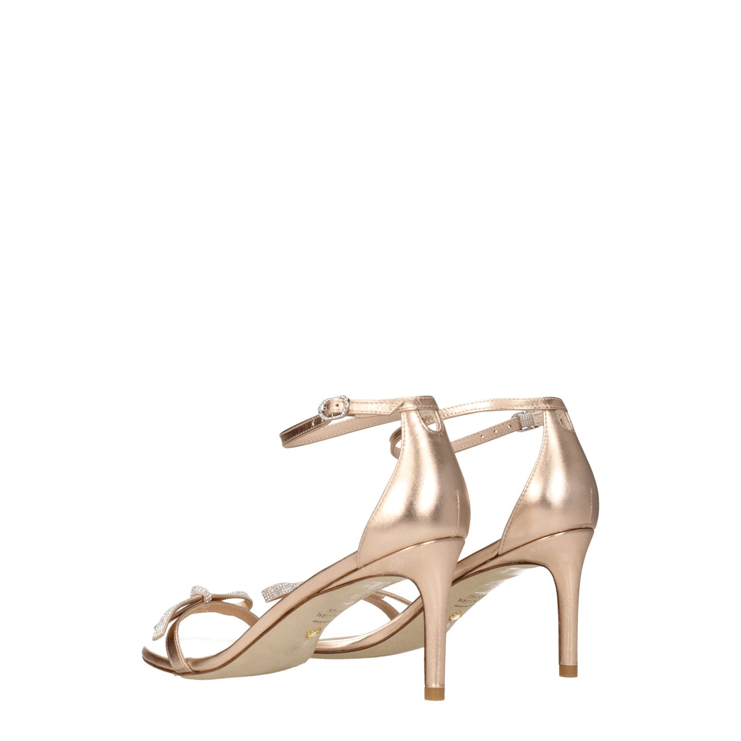 Stuart Weitzman Pinke Leder-Stilettosandalen