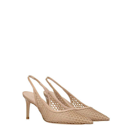 Stuart Weitzman Beige Leder High Heel Pumps