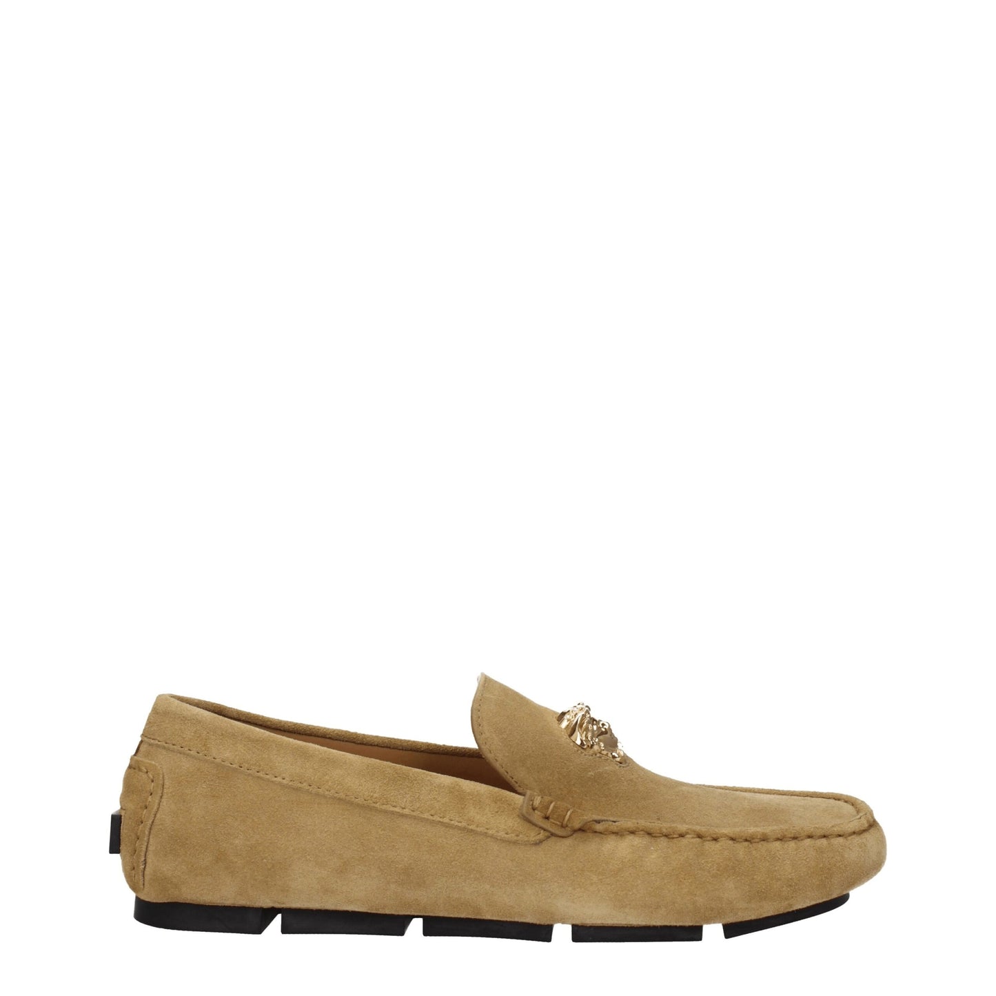 Versace Beige Leder Slipper