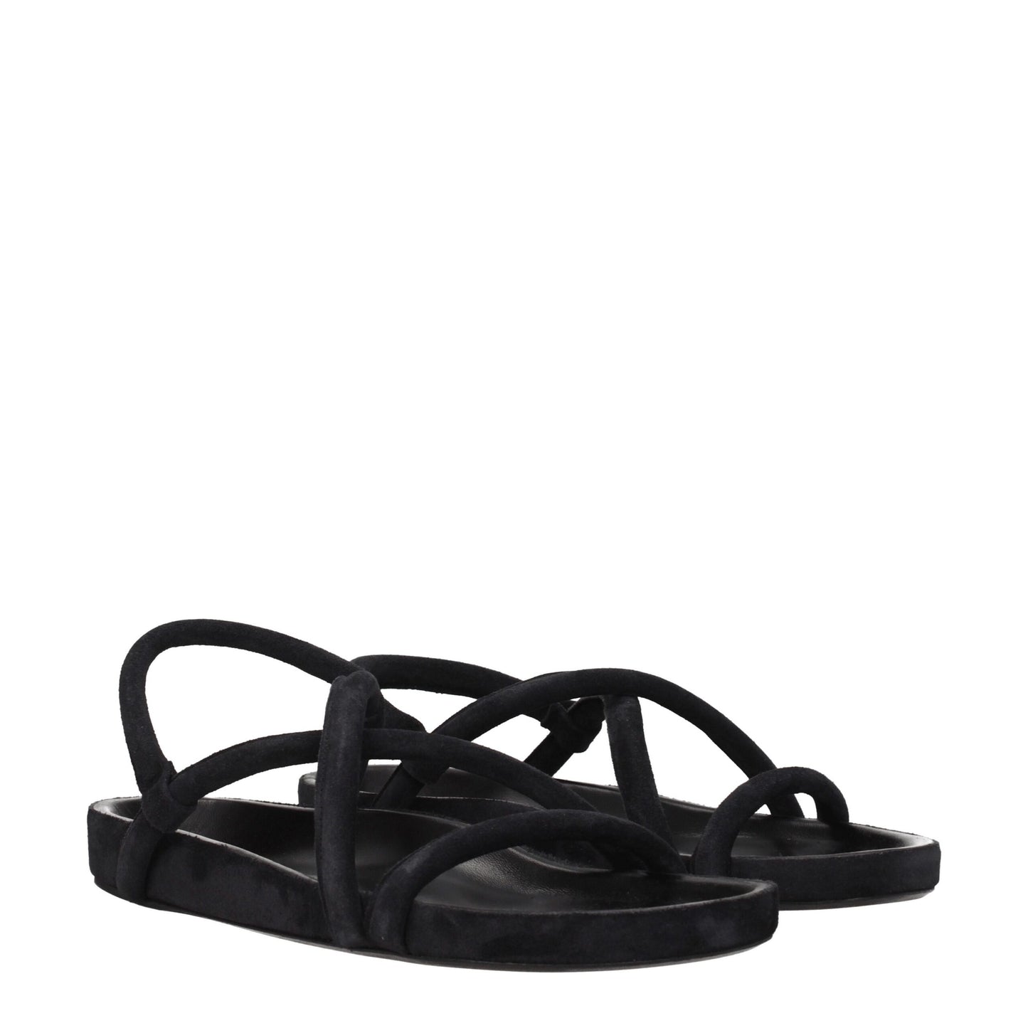 Isabel Marant Flache Sandalen aus schwarzem Leder