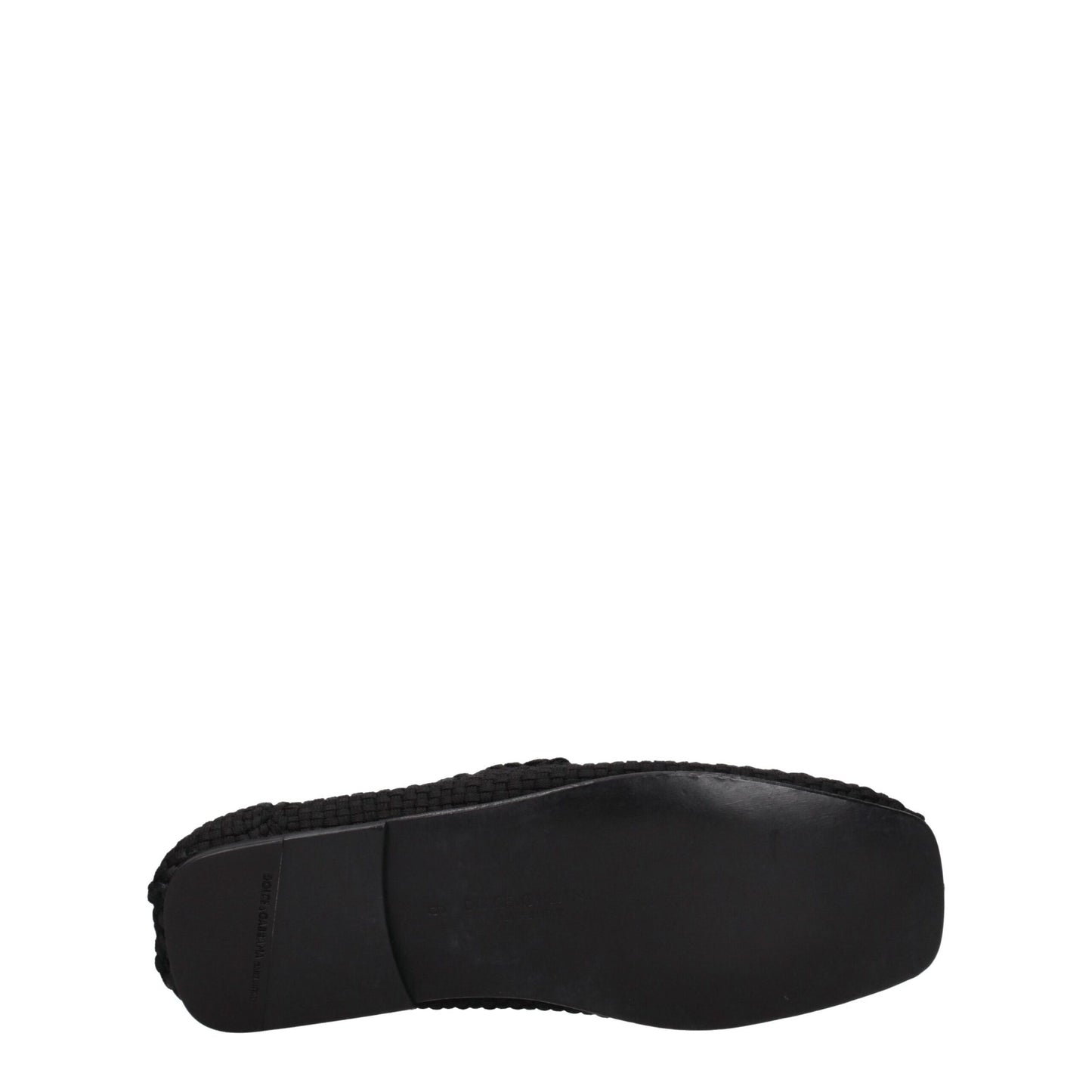 Dolce & Gabbana Slipper aus schwarzem Stoff