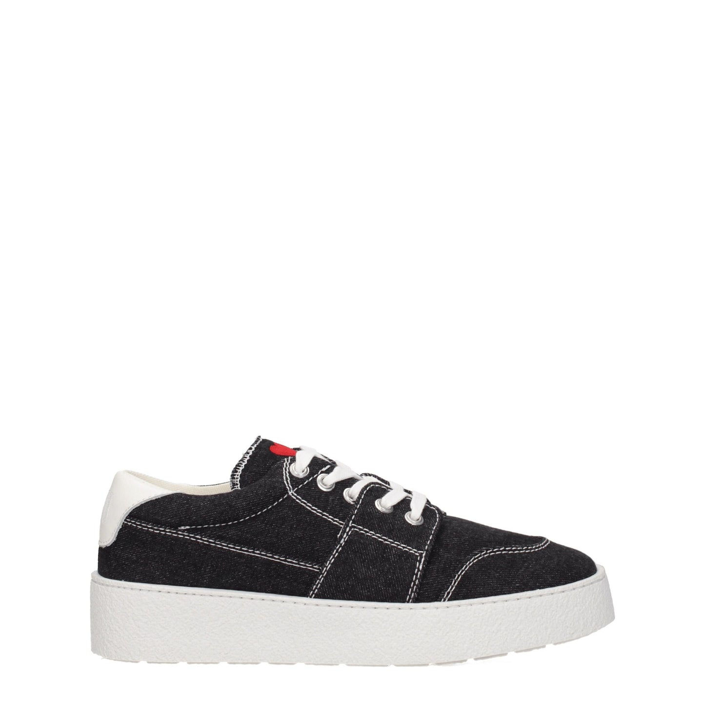 Ami Paris Schwarze Stoff-Sneaker mit niedrigem Schaft