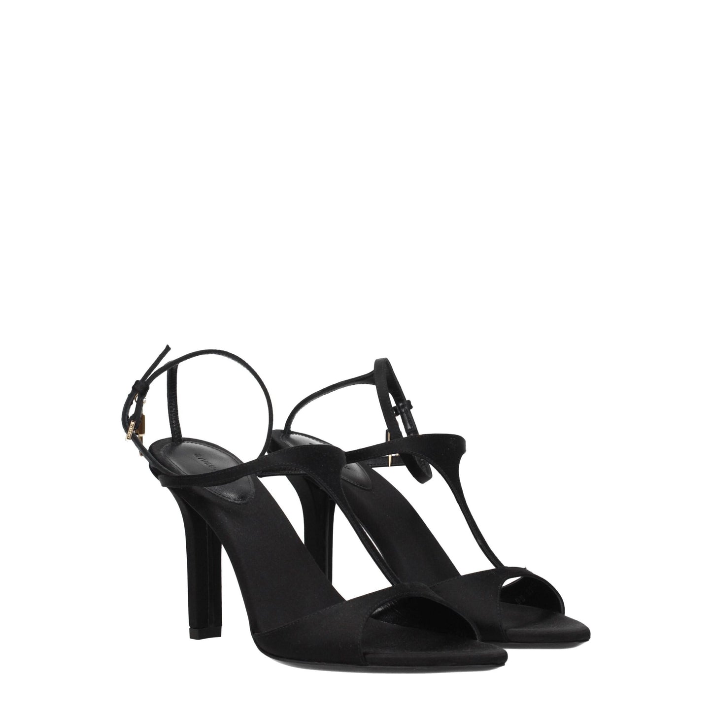 Givenchy Schwarze Satin-Stilettosandalen