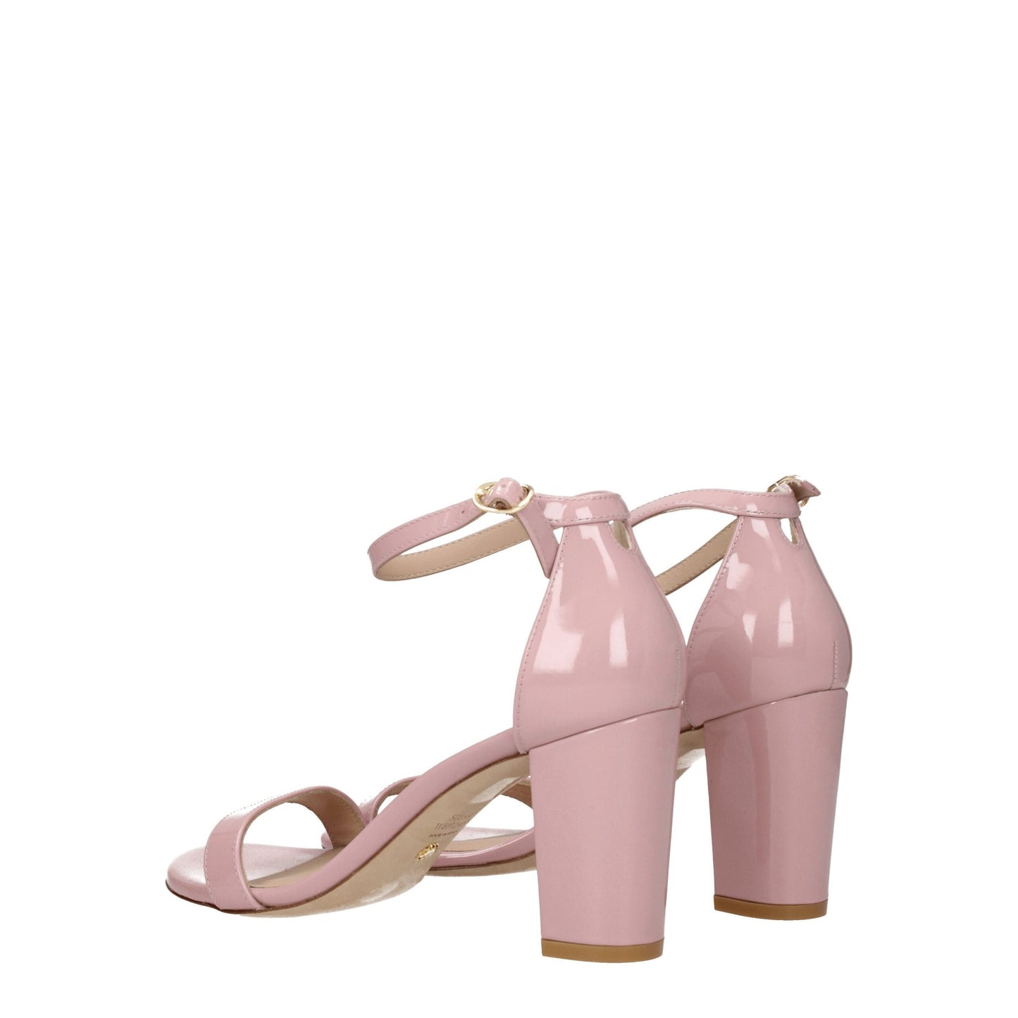 Stuart Weitzman Pinke Leder-Stilettosandalen
