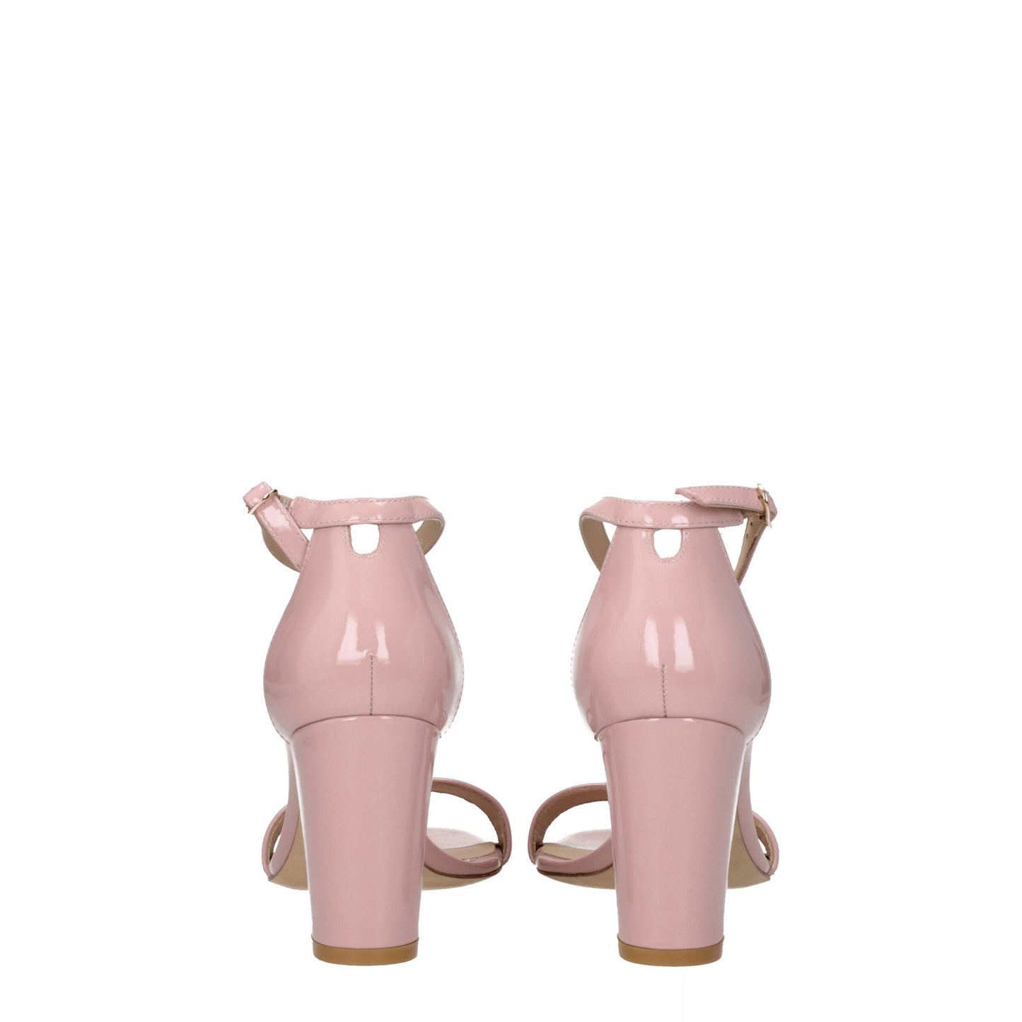 Stuart Weitzman Pinke Leder-Stilettosandalen